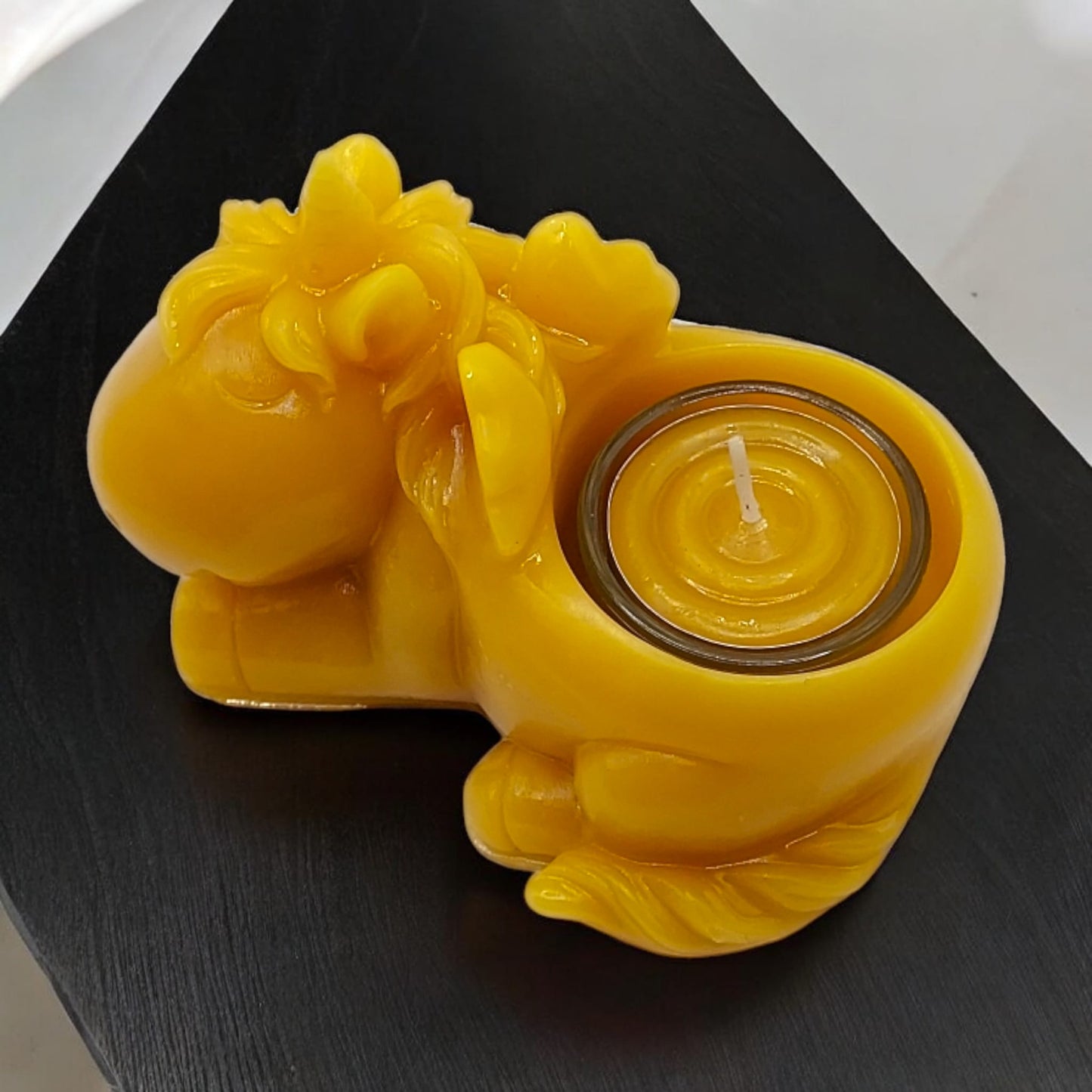 Pummel-Einhorn Teelichthalter