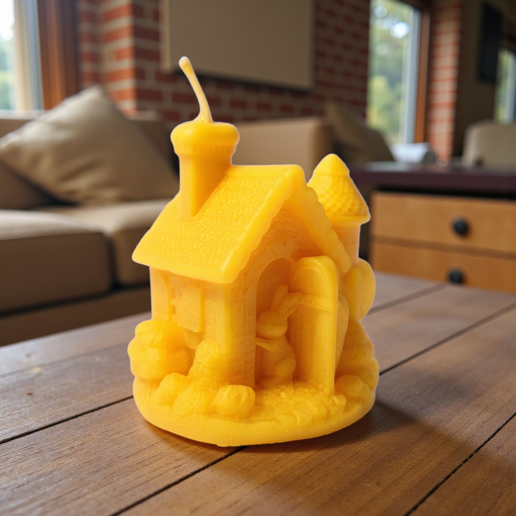 Hasen-Häuschen-Kerze