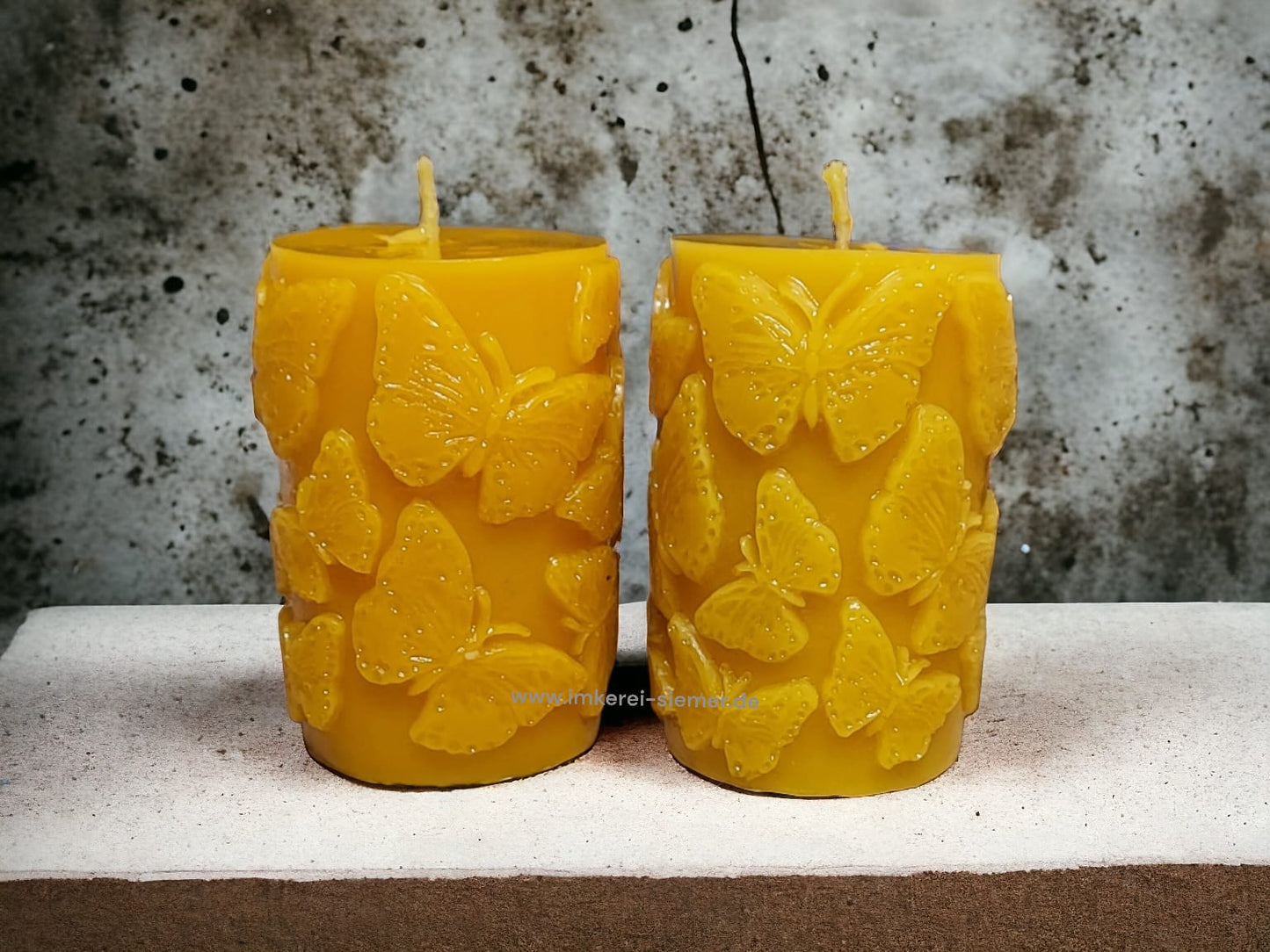 Schmetterling Stumpen Kerze