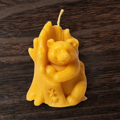 Bären-Kerze mit Baum