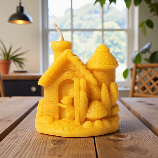 Hasen-Häuschen-Kerze