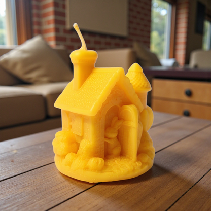 Hasen-Häuschen-Kerze