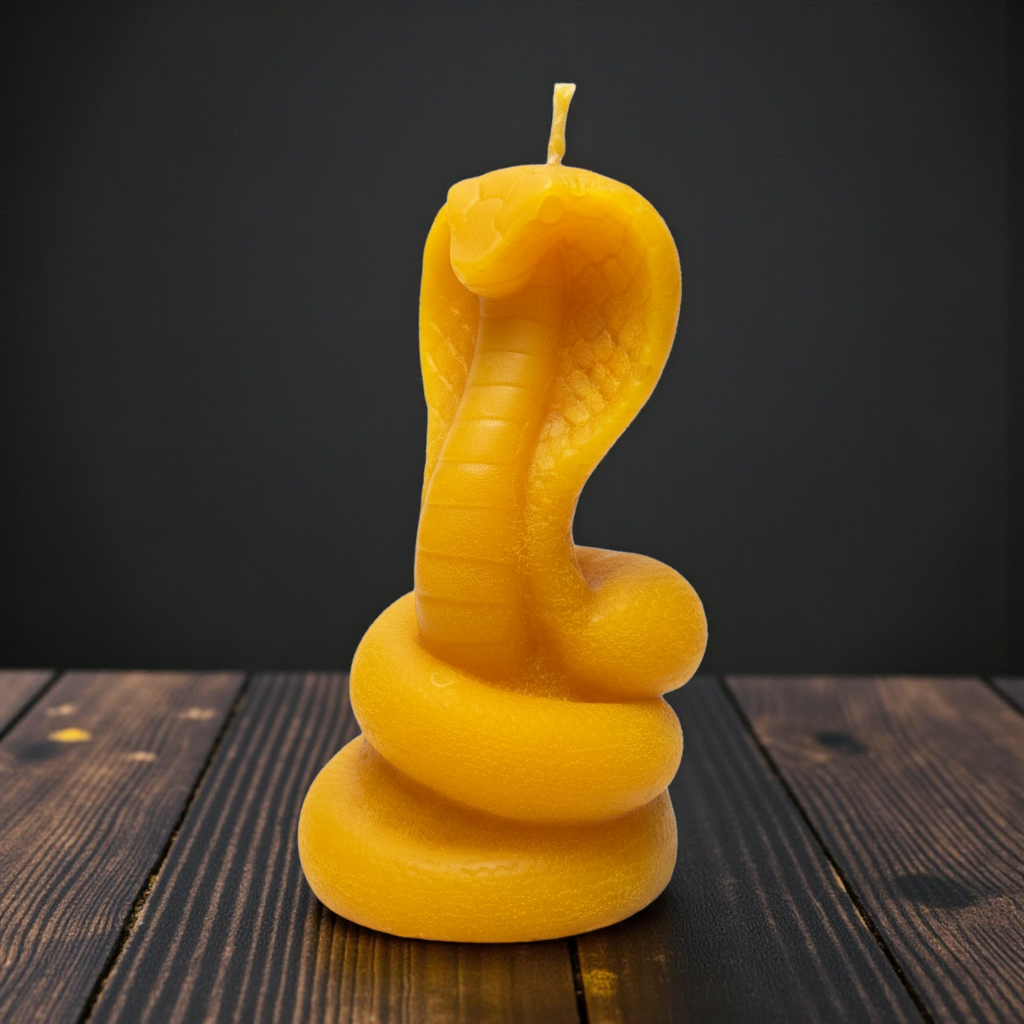 Kobra-Kerze Schlange aus Bienenwachs