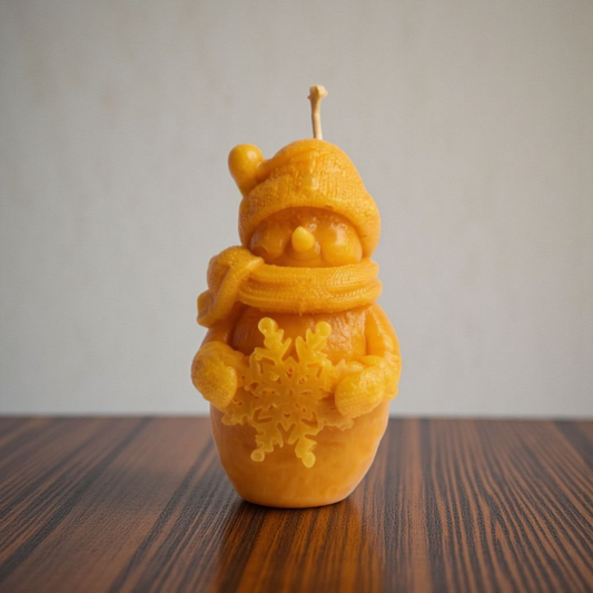 Schneemann mit Schneeflocke