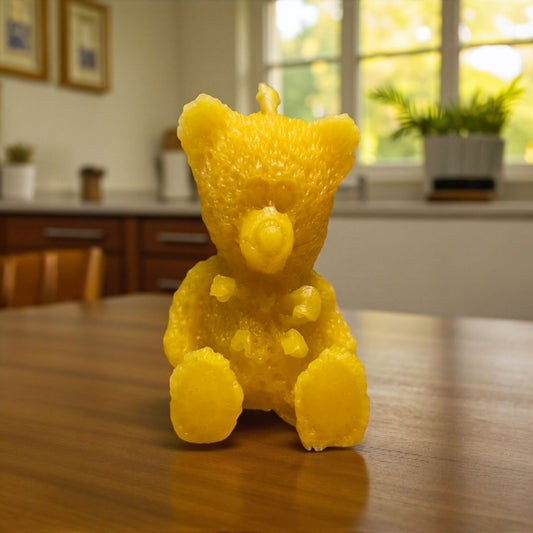 Teddykerze sitzender Teddy Bär