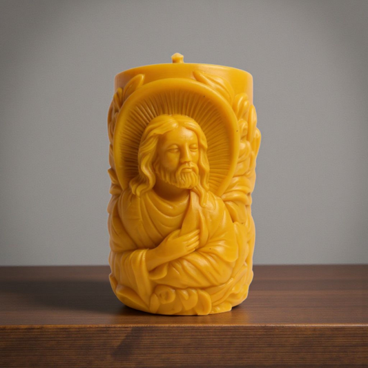 Heiligenmotiv mit religiösem Relief, Jesus